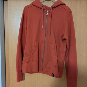 Rust Orange Zip-Up Hoodie